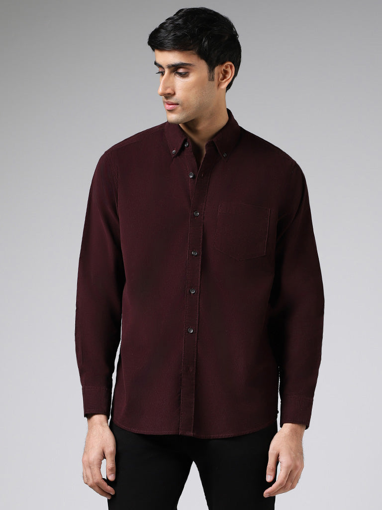 Lockstock double breasted suit in burgundy | ASOS